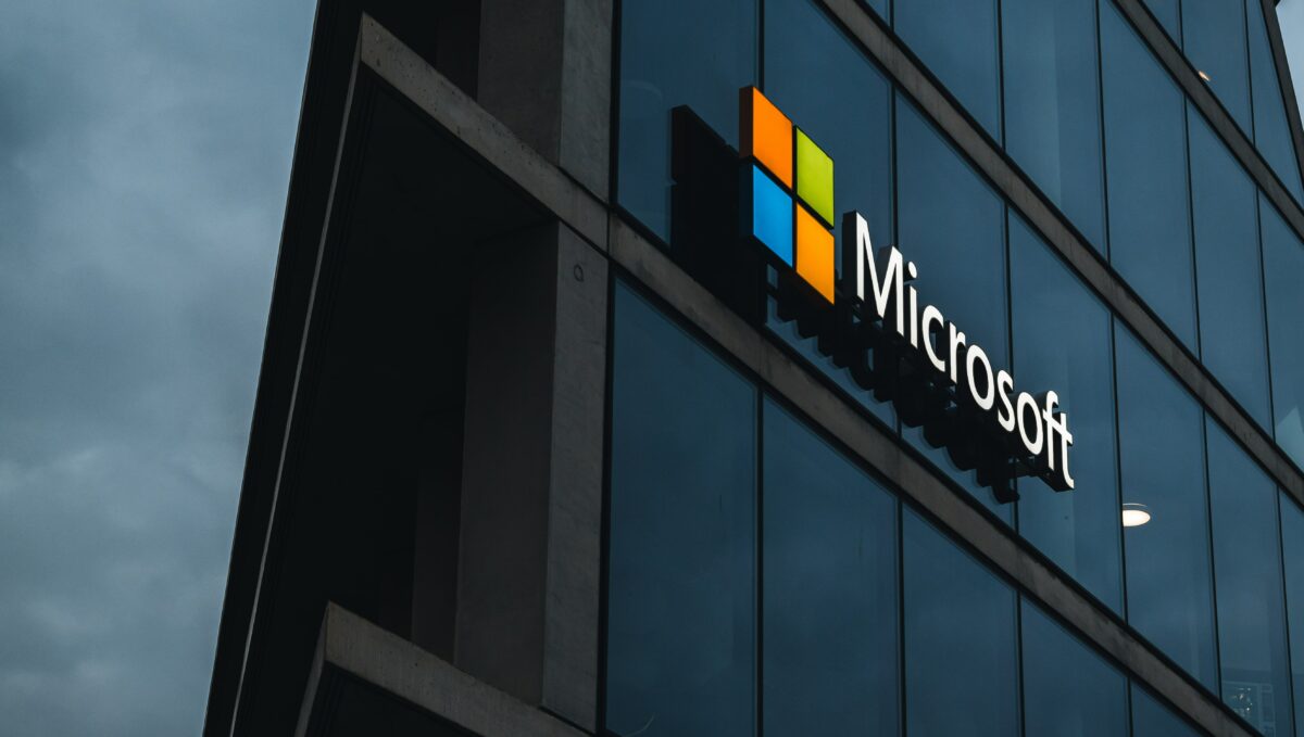 Microsoft Logo on building